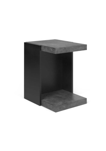 TEMAHOME Klaus Sidebord - Gr� beton-look/Sort - 38x45x55 cm
