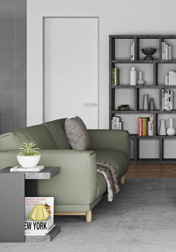 TEMAHOME Klaus Sidebord - Gr� beton-look/Sort - 38x45x55 cm
