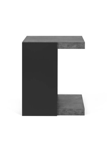 TEMAHOME Klaus Sidebord - Gr� beton-look/Sort - 38x45x55 cm
