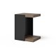TEMAHOME Klaus Beistelltisch - Schwarz/Walnuss/Beton - 38x45x55 cm