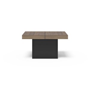 TEMAHOME Chess Beistelltisch - Walnuss/Schwarz - 88x65 cm