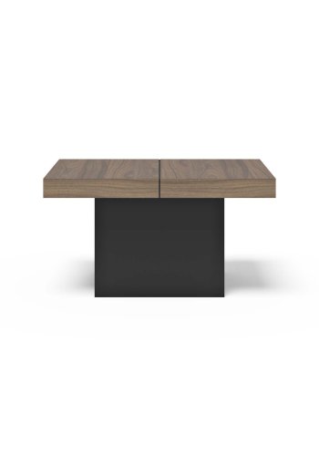 TEMAHOME Chess Beistelltisch - Walnuss/Schwarz - 88x65 cm
