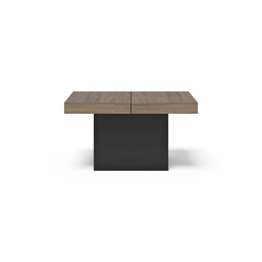 TEMAHOME Chess Beistelltisch - Walnuss/Schwarz - 88x65 cm