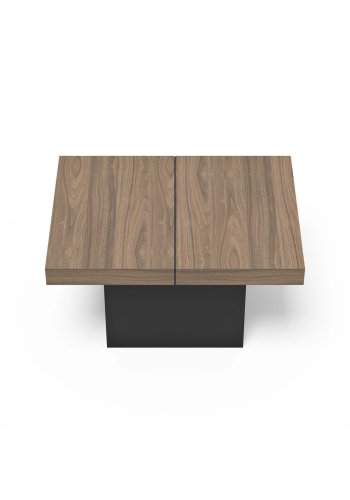 TEMAHOME Chess Beistelltisch - Walnuss/Schwarz - 88x65 cm