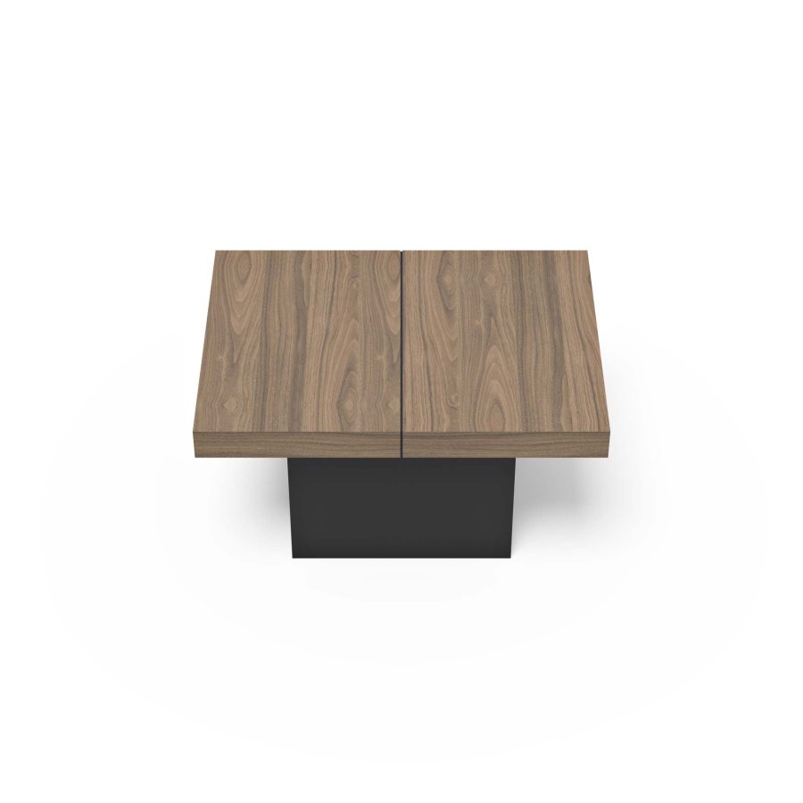 TEMAHOME Chess Beistelltisch - Walnuss/Schwarz - 88x65 cm