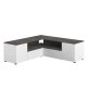 TEMAHOME Angle TV-bord - Hvid/Gr�/Natur, 130 cm