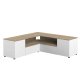 TEMAHOME Angle TV-bord - Hvid/Natur, 130 cm