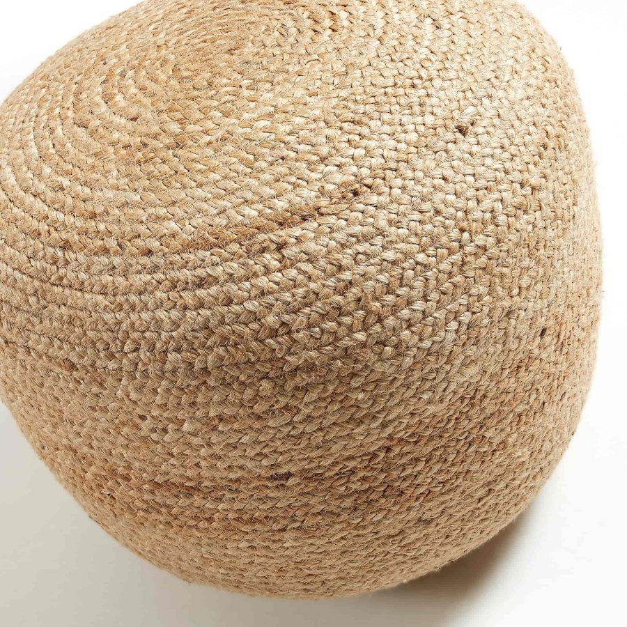 KAVE HOME Dip puff - naturlig jute, rund (50) 