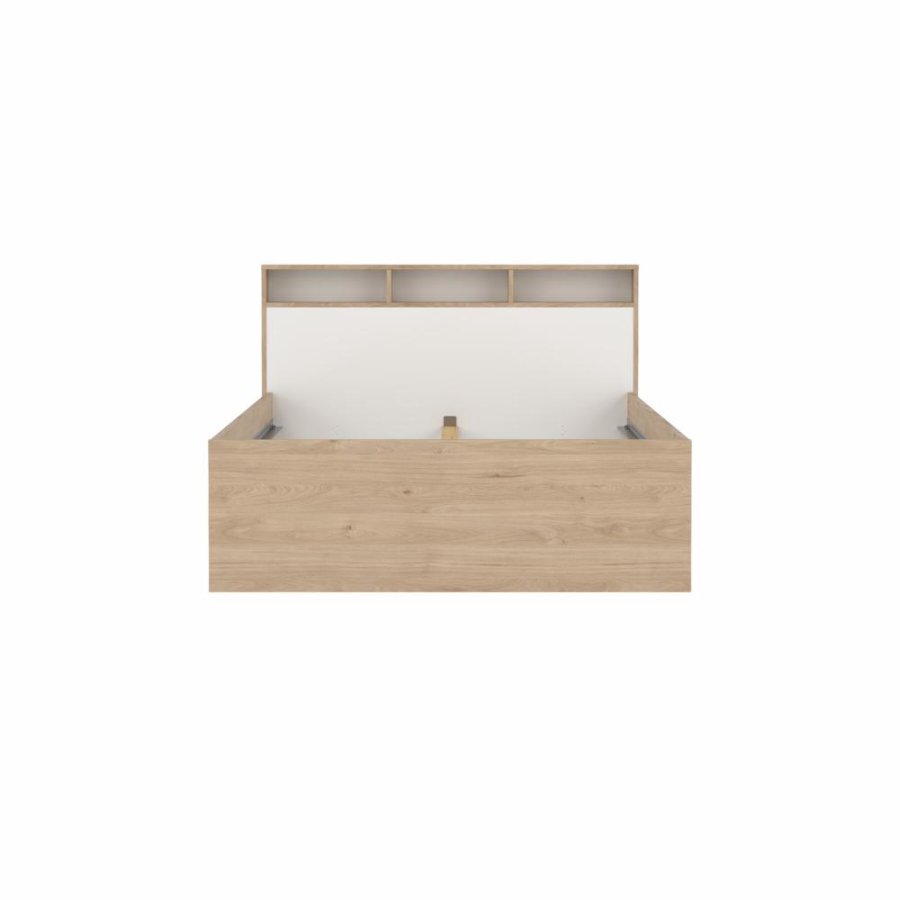TVILUM Ikast Bett mit 2 Schubladen 140x200, Jackson Hickory / Weiß, 149,8 x 216 x 96,8 cm