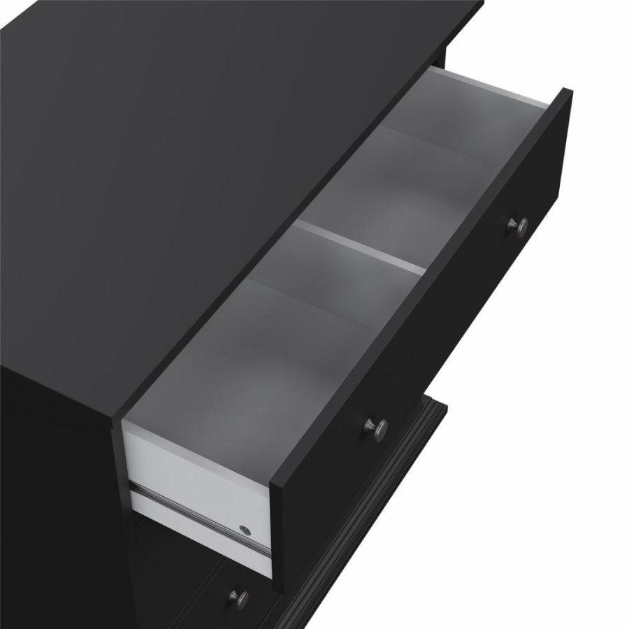 TVILUM North Chest med 3 skuffer, Matt Black, 86,3 x 51,6 x 88,2 cm