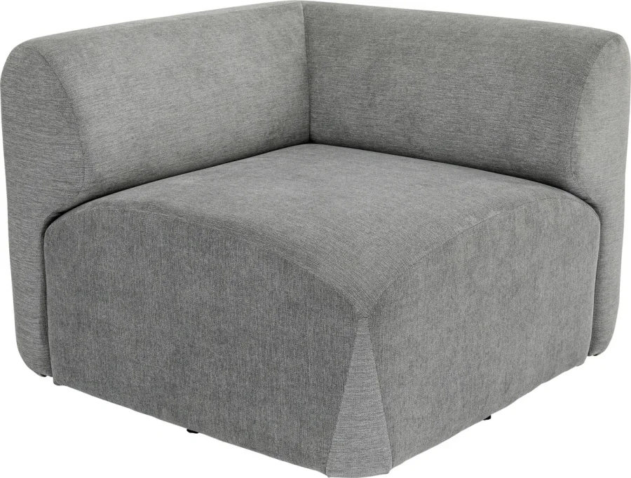 KARE DESIGN Lucca Corner Elements Grey modul, 86 cm - gr stof og PVC