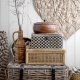 BLOOMINGVILLE Lally Box med lokk, Natural, Rattan, sett med 2, L32xH9xB17/L39xH15,5xB24 cm