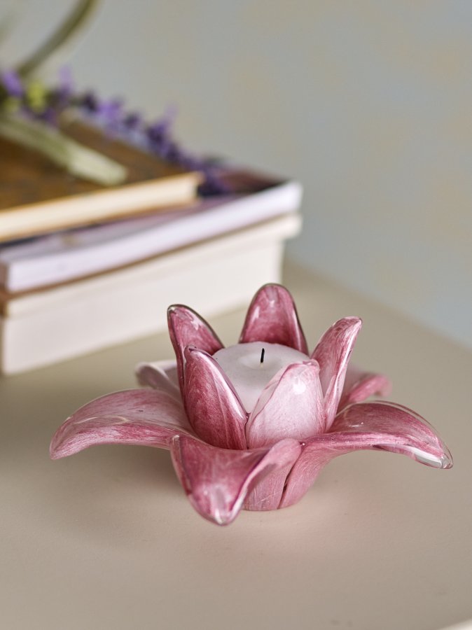 BLOOMINGVILLE Wren Deco, Rosa, Glass