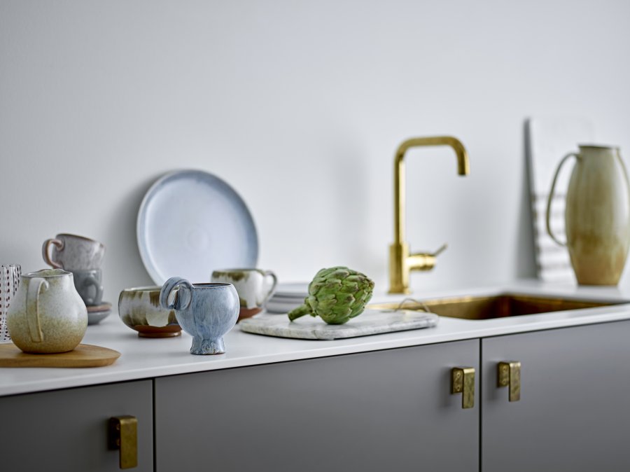 BLOOMINGVILLE Avonlea Tasse, Blau, Steingut (D9xH10,5 cm, 4er-Set)