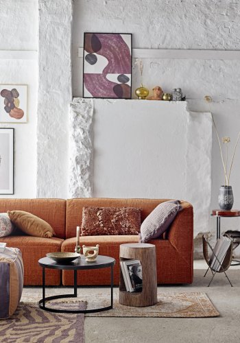 BLOOMINGVILLE Dip Dye stearinlys, brune, parafin, sett med 4, D2,2xH25 cm