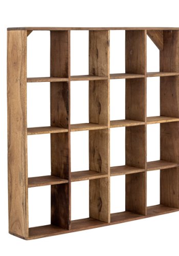 BLOOMINGVILLE Tilo vegghylle, firkantet - brunt resirkulert tre (70x70)