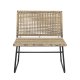 BLOOMINGVILLE Vallone Outdoor-Loungesessel - natürliches Polyrattan und Metall