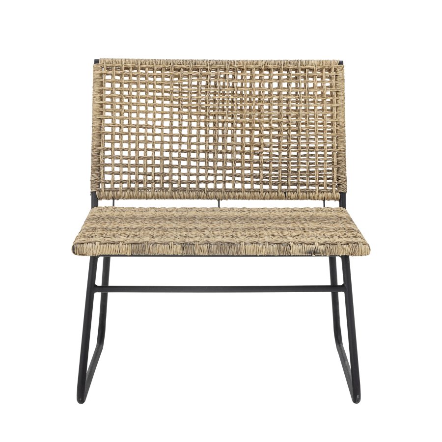 BLOOMINGVILLE Vallone Outdoor-Loungesessel - natürliches Polyrattan und Metall