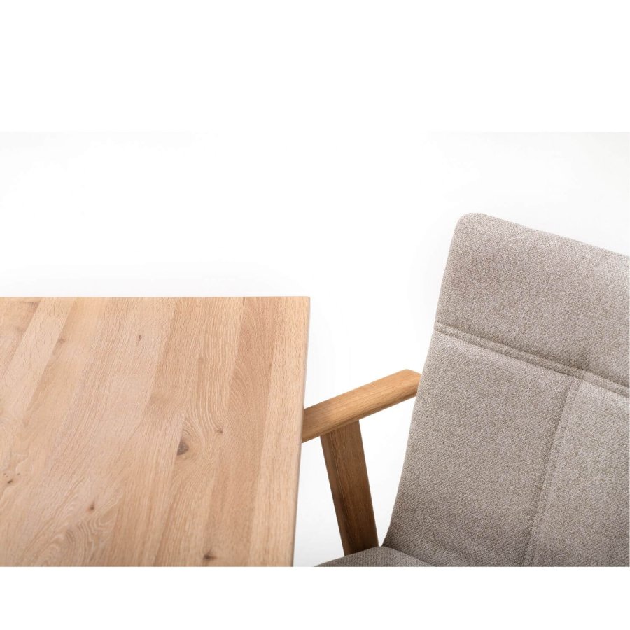 NocNoi Ven spisebordsstol - grt stof/egetr