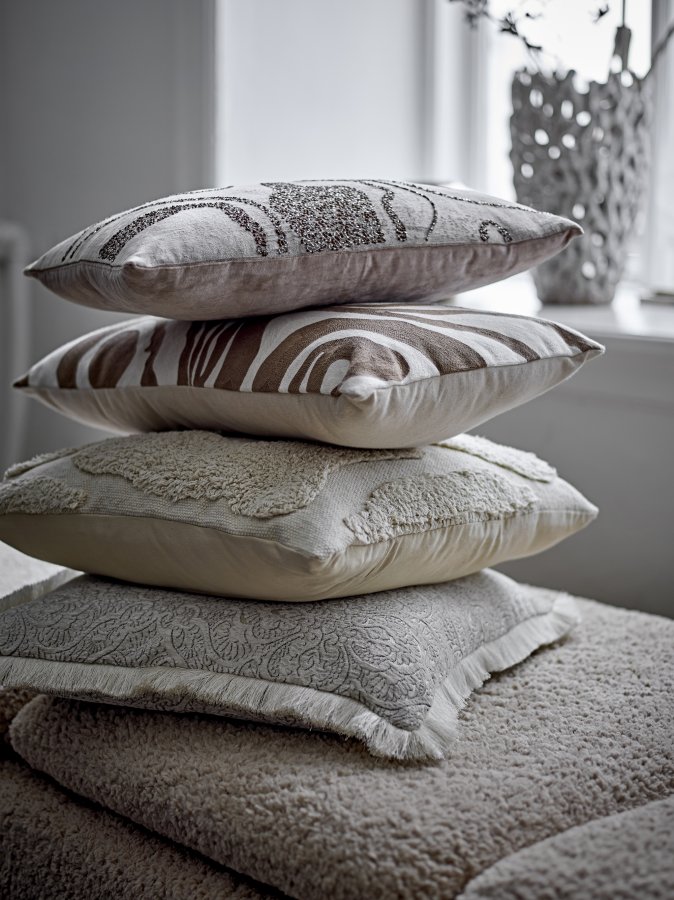 BLOOMINGVILLE Cabrie Kissen, Natur, Polyester (L50xB50 cm)