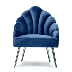 NORDLYS Bolge ftölj - bl sammet och metall