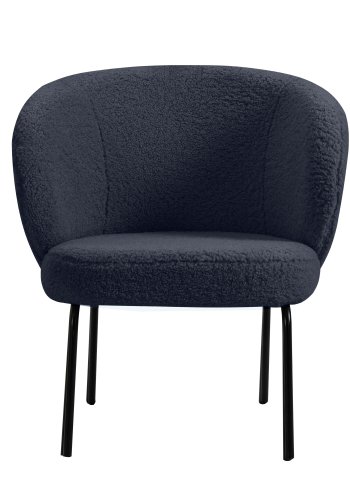 NORDLYS Bergen lenestol - gr ull og sort metall