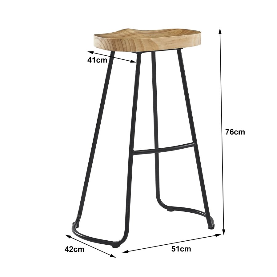 NORDLYS Tabnikko-Gris barstol, med fotsttte - ask og sort metall
