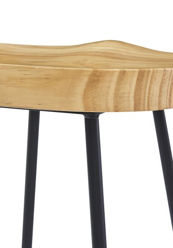 NORDLYS Tabnikko-Gris barstol, med fotsttte - ask og sort metall