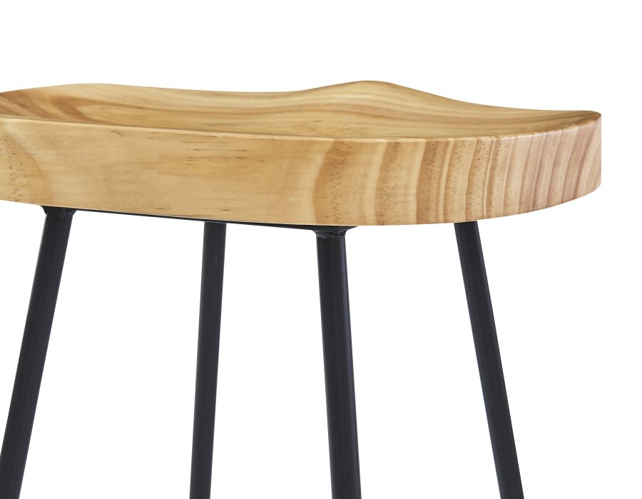 NORDLYS Tabnikko-Gris barstol, med fotsttte - ask og sort metall