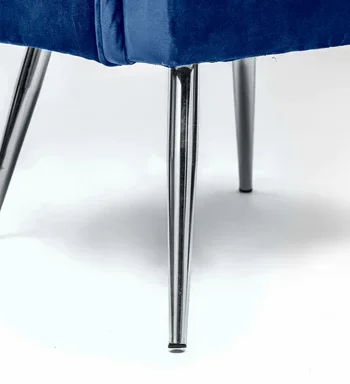 NORDLYS Bolge lenestol - bl flyel og metall