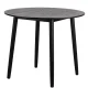 NORDLYS Tradisjonelt spisebord, rundt - svart furu (90)