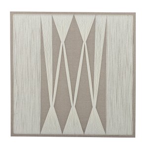 BLOOMINGVILLE Didder väggdekoration, fyrkantig - naturlig bomull (80x80)