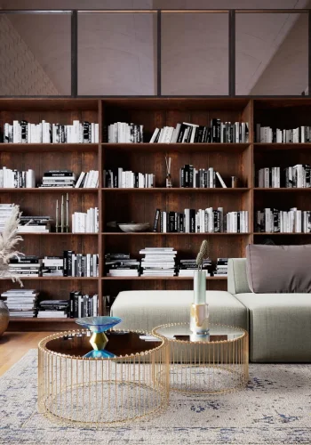 KARE DESIGN Wire Brass sofabord - spejlglas/messing stl, rundt (2/st)