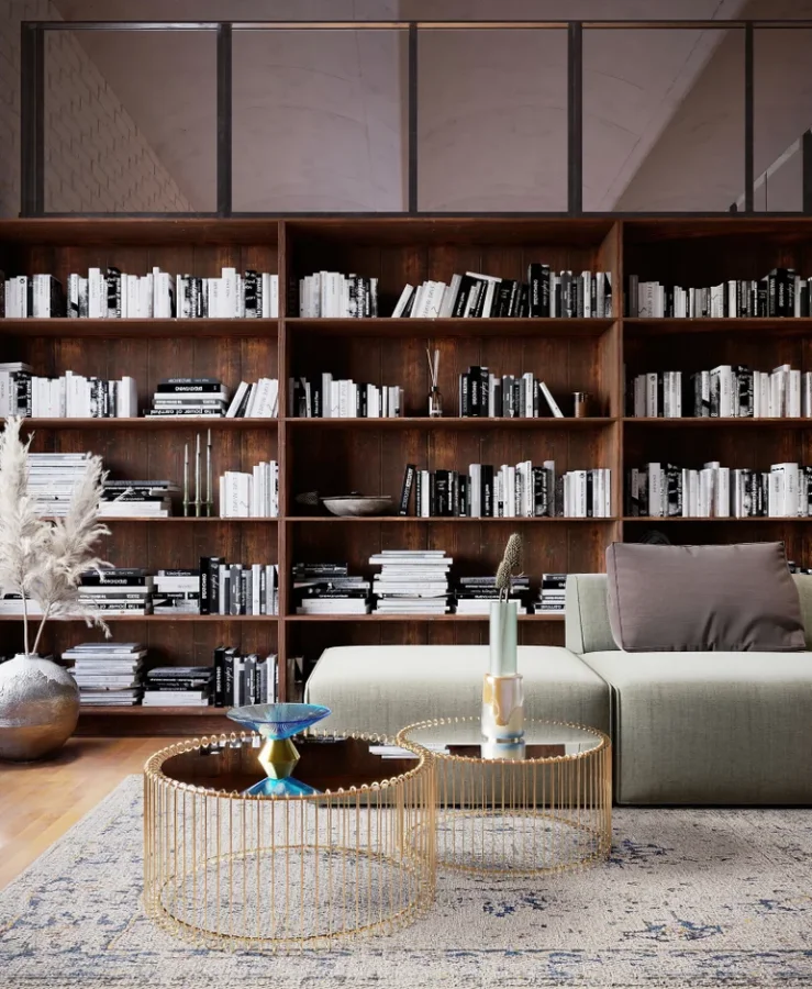 KARE DESIGN Wire Brass sofabord - spejlglas/messing stl, rundt (2/st)