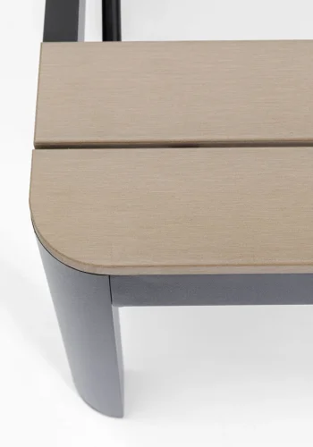 KARE DESIGN Happy Day multifunktionelt havebord/bord med bnk - polywood og aluminium (90x71)