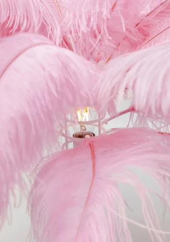 KARE DESIGN Feather Palm gulvlampe - lyserd strudsefjer og messing stl