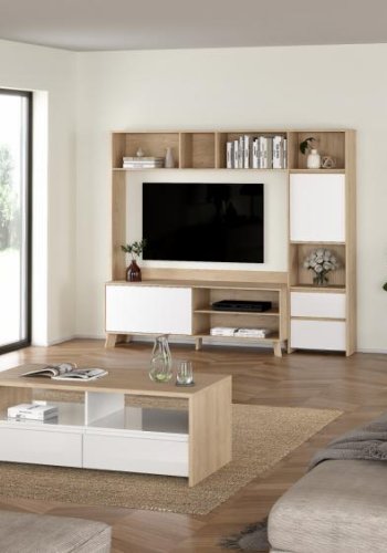 TVILUM Next TV-reol 1 skydel�ge + 1 l�ge + 2 skuffer