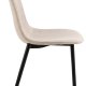 ACT NORDIC Celia spisestuestol - beige stoff og sort stl