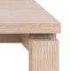 ACT NORDIC Linley spisebord, m. udtrk - hvidpigmenteret egefinér og eg (200x100)