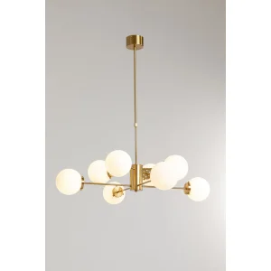 KARE DESIGN Heavenly Gold loftlampe - hvid glas og messing stl (98)