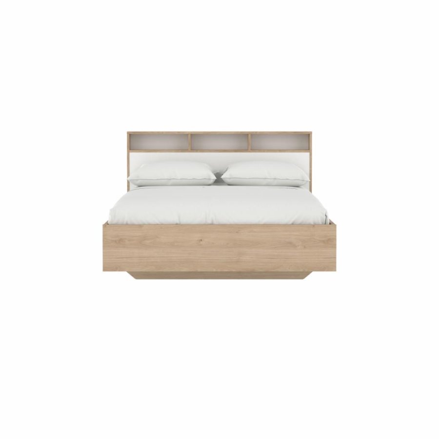 TVILUM Ikast Bett 140x190, Jackson Hickory / Weiß, 149,8 x 206 x 96,8 cm