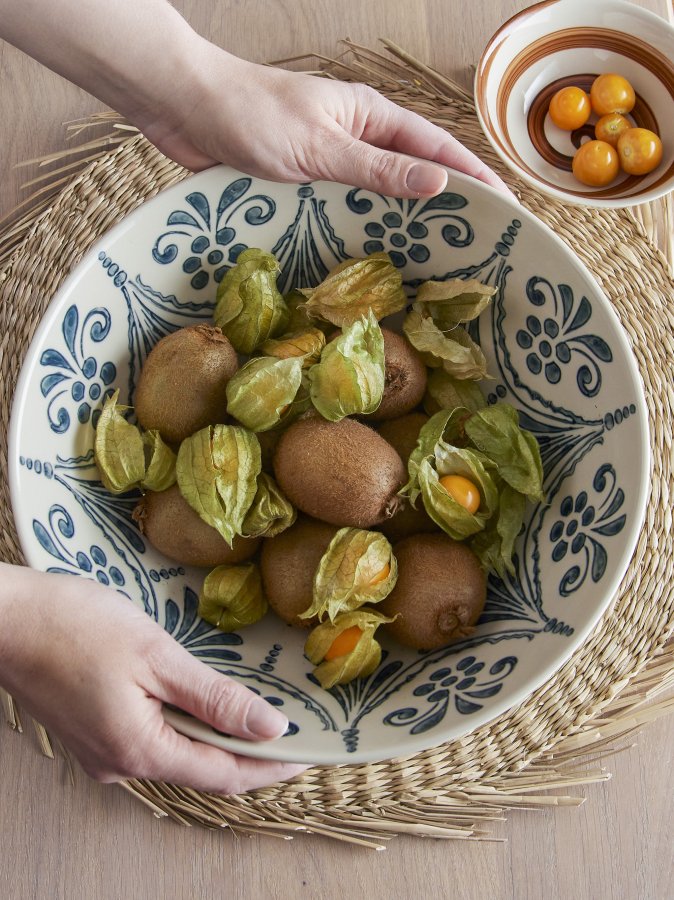 BLOOMINGVILLE Heikki Schüssel, Blau, Steingut, D26,5xH11 cm