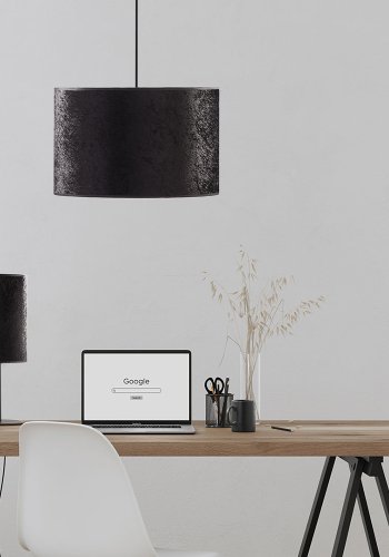 TK Tercino taklampe 380 - gull og sort stoff