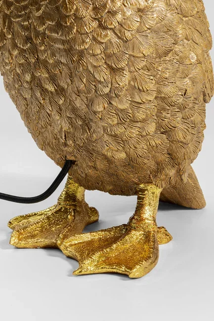 KARE DESIGN Animal Duck bordslampa - svart bomull och guld polyresin