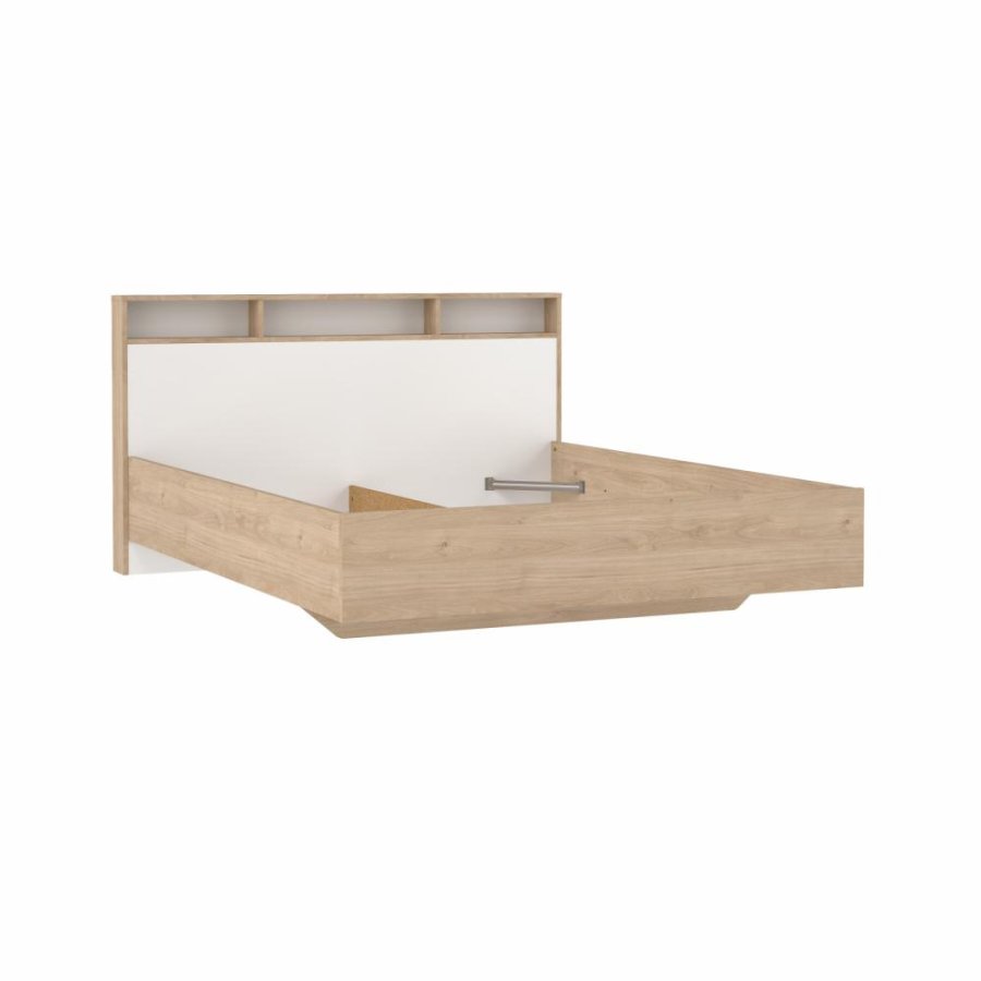 TVILUM Ikast Bett 160x200, Jackson Hickory / Weiß, 169,8 x 216 x 0.97 cm