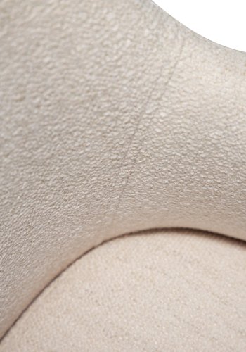 DANFORM Bae Sessel, mit Armlehnen - kreolischer rosa Bouclé-Stoff und antiker Messingstahl