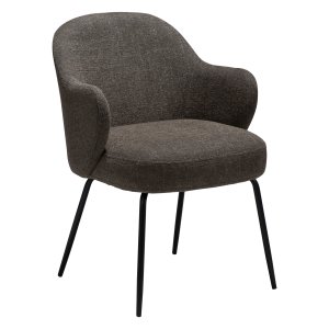 DANFORM Bae lnestol, m. armln - major brun bouclstof og sort stl