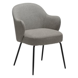 DANFORM Bae lnestol, m. armln - pebble earth bouclstof og sort stl