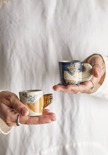 BLOOMINGVILLE Hezha Espressokopp, bl, steinty