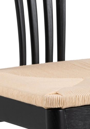 ACT NORDIC I_York spisebordsstol, m. armln - offwhite papir reb og sort eg